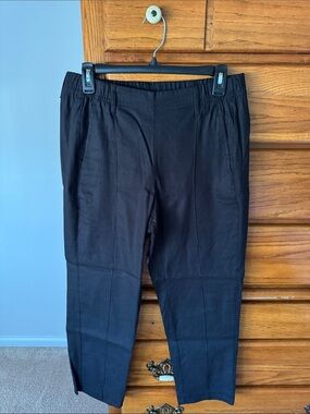 J. Jill Black Straight-Leg Pull-On Pants